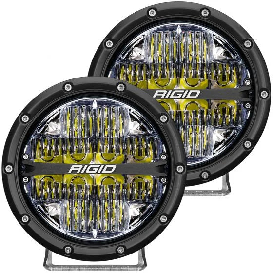 Rigid 360-Series 6" LED OE Off-Road Fog Light Drive Beam White Backlight | Pair