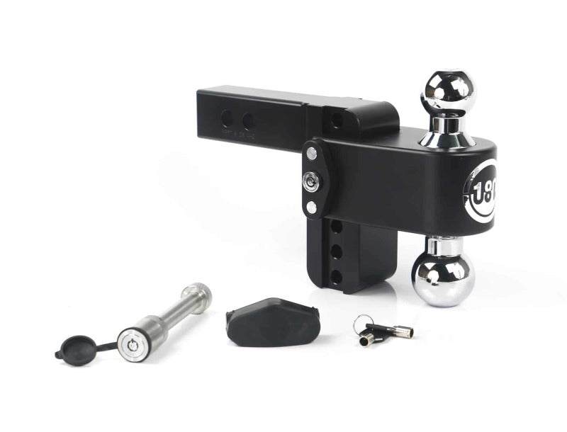 Weigh Safe 180 Hitch 4in Drop Hitch & 2in Shank (10K/12.5K GTWR) w/WS05 - Black Cerakote - CTB4-2-KA-CER-BLA