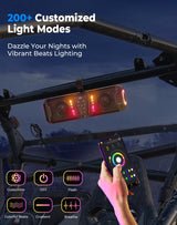 Kemimoto UTV Golf Cart Marine Boat Midnight 40 16'' RGB Bluetooth Sound Bar