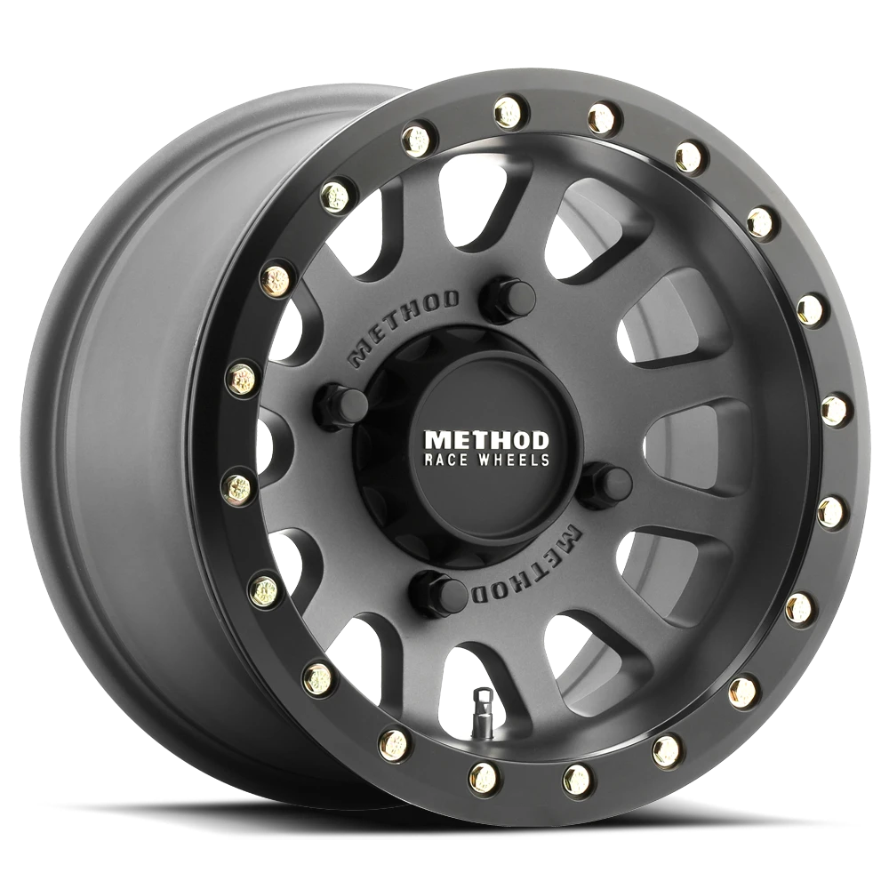 Method 401 UTV Beadlock Titanium - Matte Black Lip