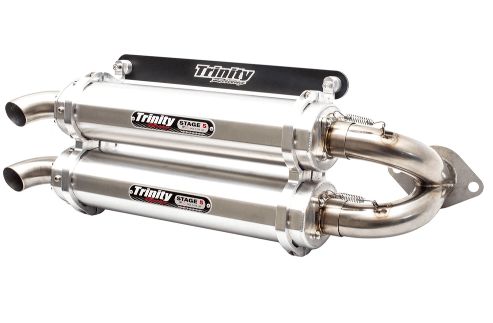 Trinity Racing Polaris XP 1000 Brushed Aluminum Slip On Exhaust
