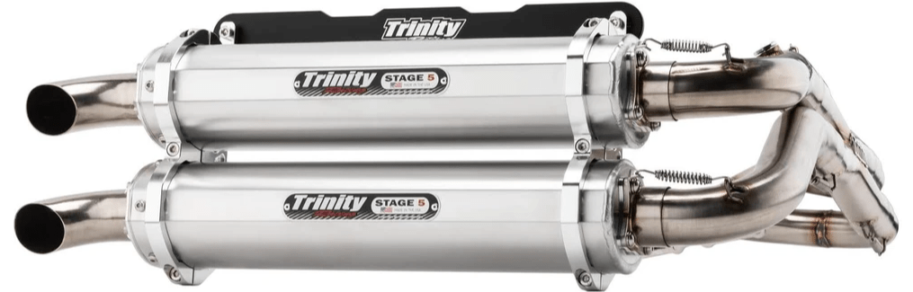 Trinity Racing Polaris RZR RS1 Brushed Aluminum Dual Full System Exhaust