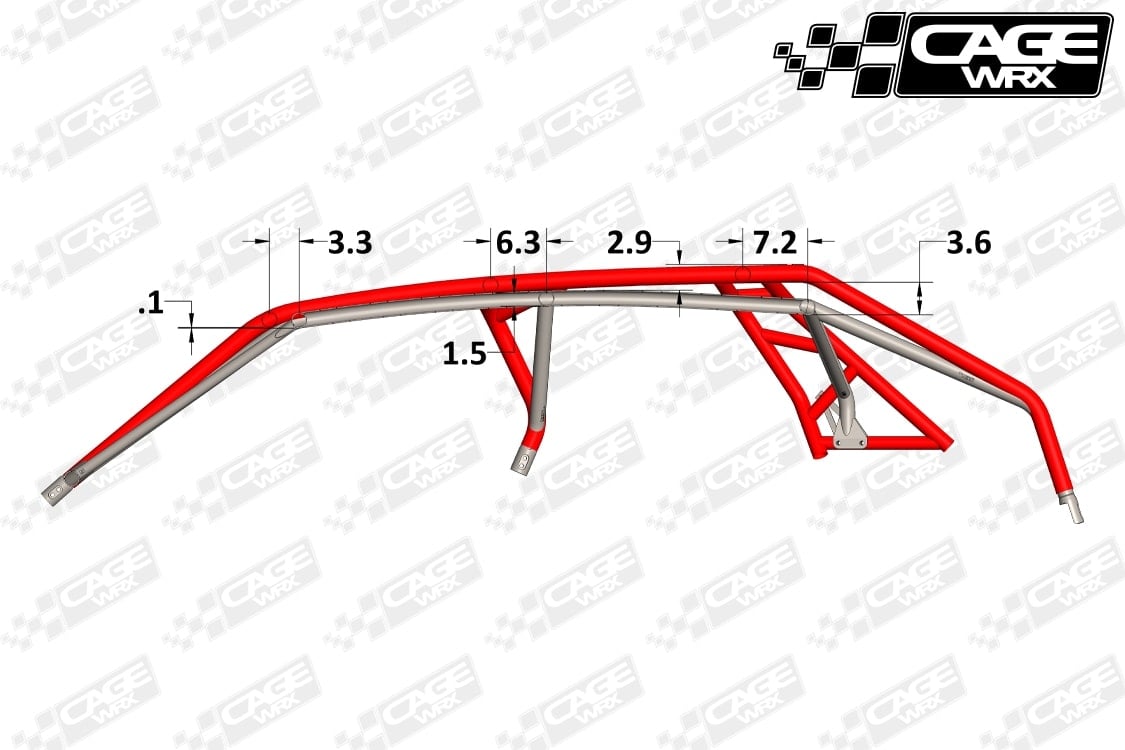 CageWRX Super Shorty Assembled Cage  - Polaris RZR Turbo R 4 2022+