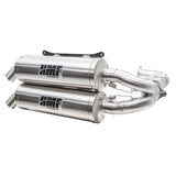 HMF Titan QS Dual Full System Turbo Back Exhaust- Polaris RZR XP Turbo - Gunmetal