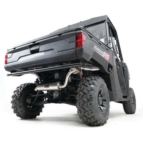 HMF Racing Ultra Quiet Twin Loop Exhaust Slip-On For Polaris General 1000 (2016+) – Stainless Steel - View #4