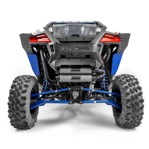 HMF Titan Quiet Series Dual Full Exhaust Polaris Pro XP/Turbo R - GunMetal