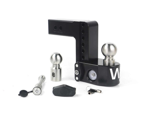 Weigh Safe 6in Drop Hitch w/Built-in Scale & 2.5in Shank (8K/18.5K GTWR) w/WS05 - Black Cerakote - WS6-2.5-KA-CER-BLA