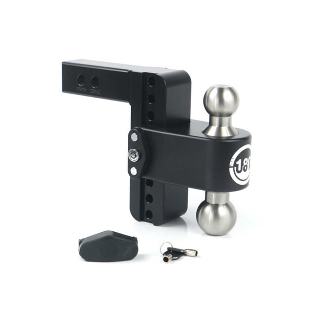 Weigh Safe 180 Hitch 8in Drop Hitch & 2in Shank (8K/12.5K GTWR) - Black Cerakote - LTB8-2-CER-BLA