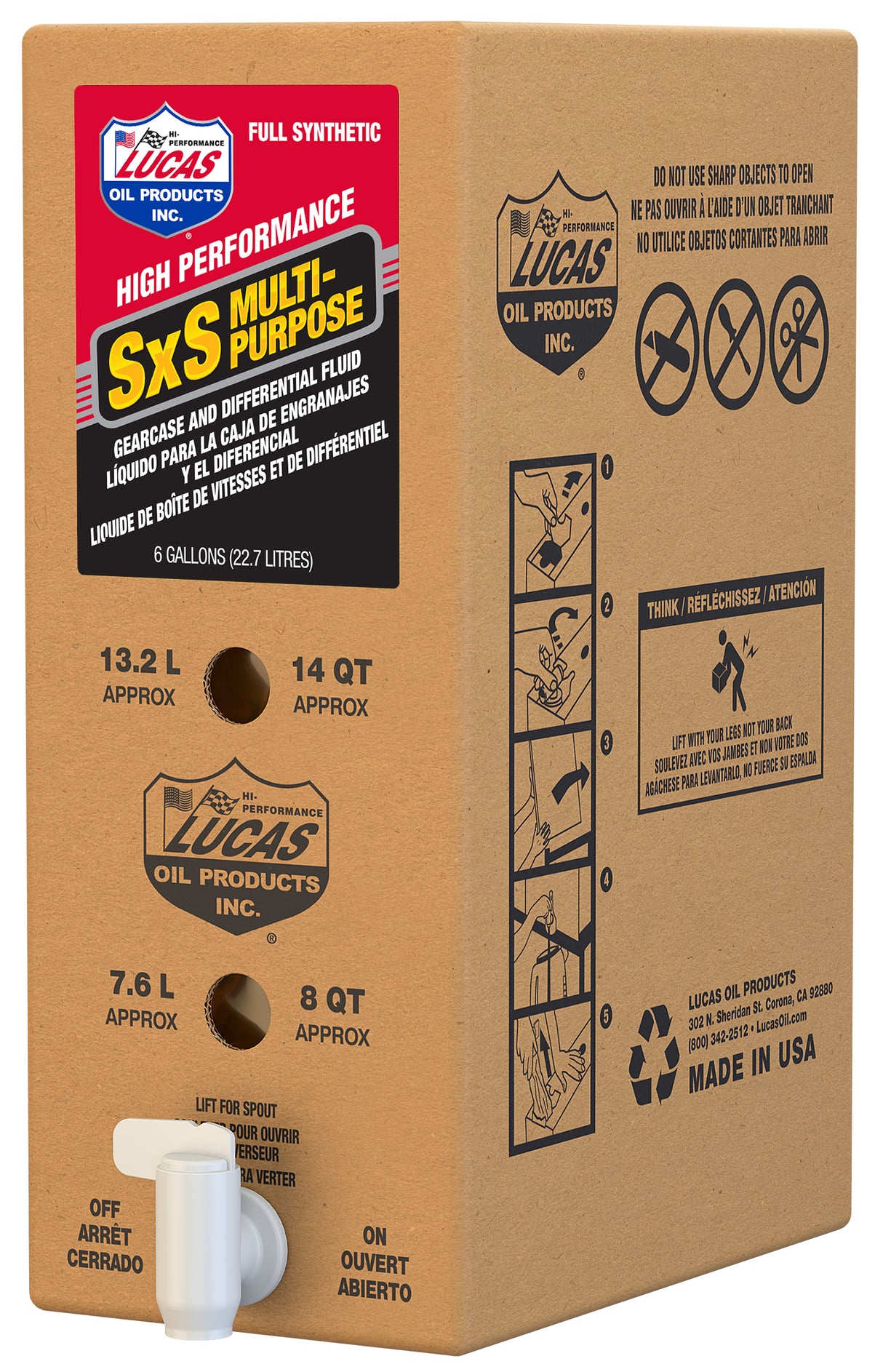 Lucas Oil Sxs Gear Case Oil 6gal Bib
