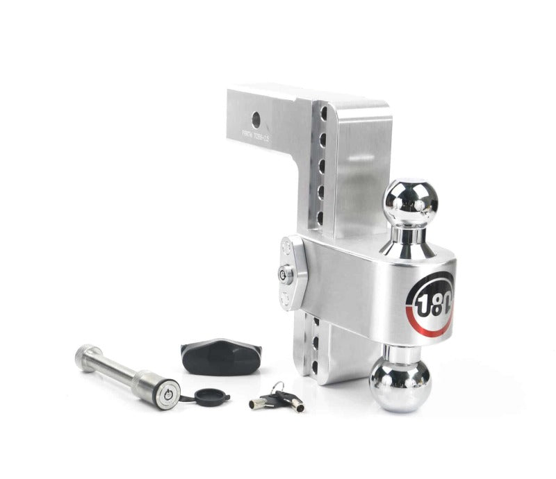 Weigh Safe 180 Hitch 8in Drop Hitch & 2.5in Shank (10K/18.5K GTWR) w/WS05 - Aluminum - CTB8-2.5-KA