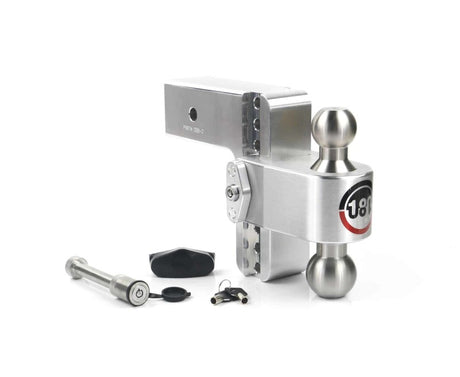 Weigh Safe 180 Hitch 6in Drop Hitch & 3in Shank (10K/21K GTWR) w/WS05 - Aluminum - LTB6-3-KA