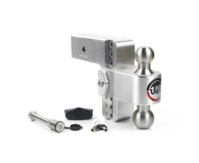 Weigh Safe 180 Hitch 6in Drop Hitch & 3in Shank (10K/21K GTWR) w/WS05 - Aluminum - LTB6-3-KA