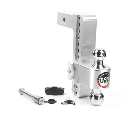 Weigh Safe 180 Hitch 10in Drop Hitch & 2.5in Shank (10K/18.5K GTWR) w/WS05 - Aluminum - CTB10-2.5-KA
