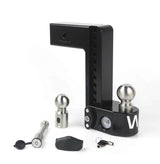 Weigh Safe 10in Drop Hitch w/Built-in Scale & 3in Shank (8K/21K GTWR) w/WS05 - Black Cerakote - WS10-3-KA-CER-BLA