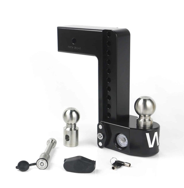 Weigh Safe 10in Drop Hitch w/Built-in Scale & 3in Shank (8K/21K GTWR) w/WS05 - Black Cerakote - WS10-3-KA-CER-BLA