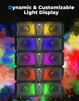 Kemimoto UTV Golf Cart Marine Boat Midnight 40 16'' RGB Bluetooth Sound Bar