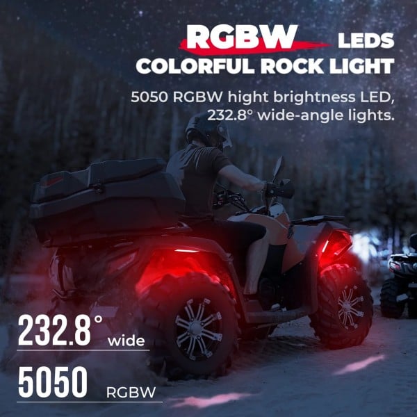Kemimoto Universal 8 Pods RGB Rock Light Kit