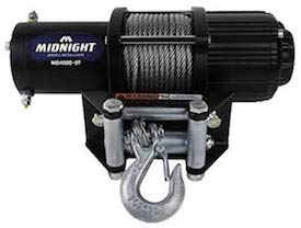 Viper Midnight 4500 lb ATV UTV Winch Kit with 50 feet Steel Cable