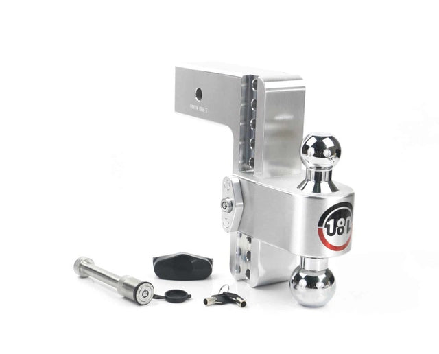 Weigh Safe 180 Hitch 8in Drop Hitch & 3in Shank (10K/21K GTWR) w/WS05 - Aluminum - CTB8-3-KA