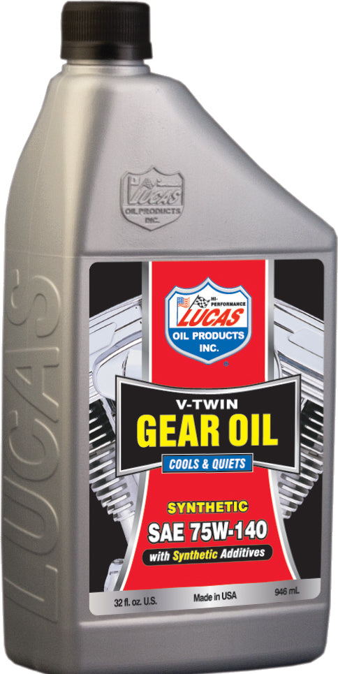 Lucas Oil V-Twin Syn Gear Oil 75w140 1 Qt