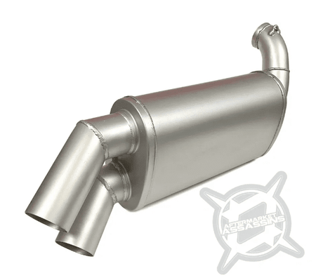 AA Stainless Slip-On Exhaust for 2015-Up RZR 900 S, Trail, XC
