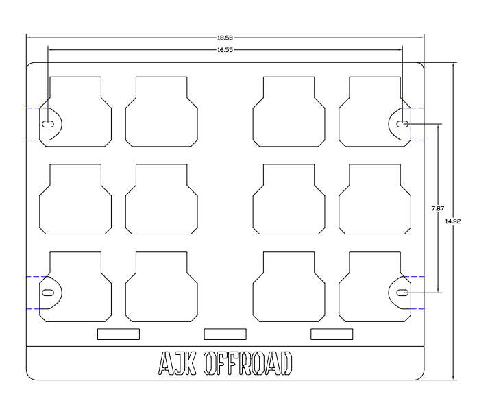 AJK Offroad Universal Milwaukee Packout Mount 1.0