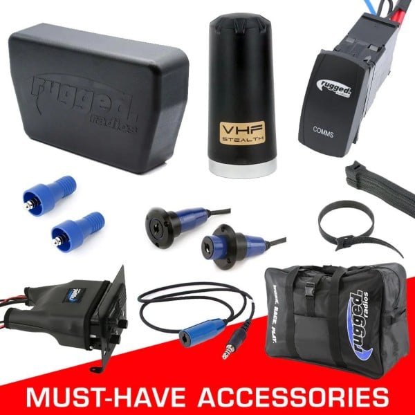 Rugged Radios Alpha Accessory Pack For Rugged UTV/SXS Intercom Radio Communication Systems