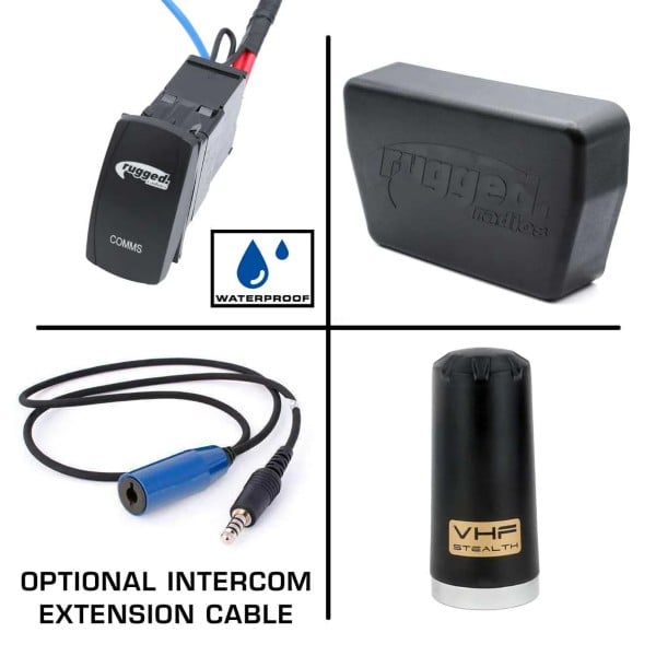 Rugged Radios Alpha Accessory Pack For Rugged UTV/SXS Intercom Radio Communication Systems