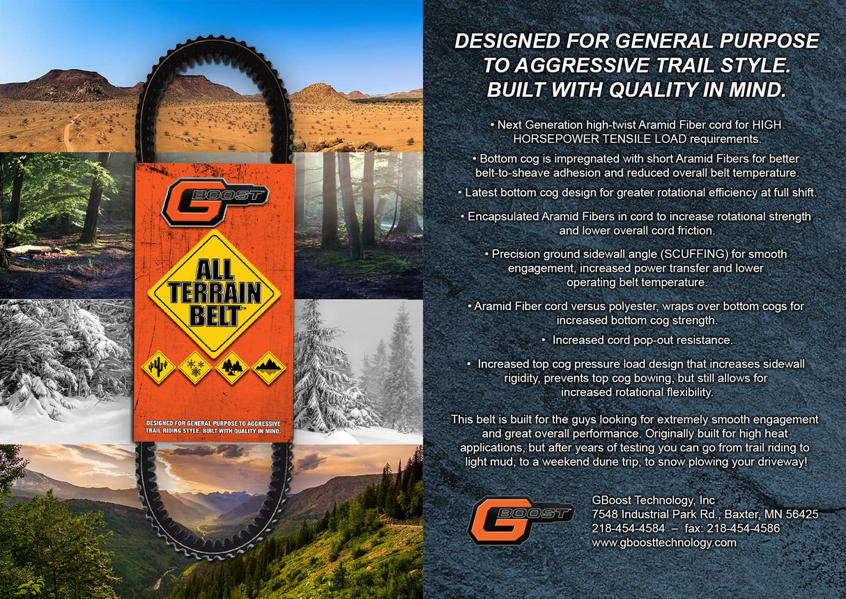 GBoost All-Terrain Drive Belt - Polaris Pro XP