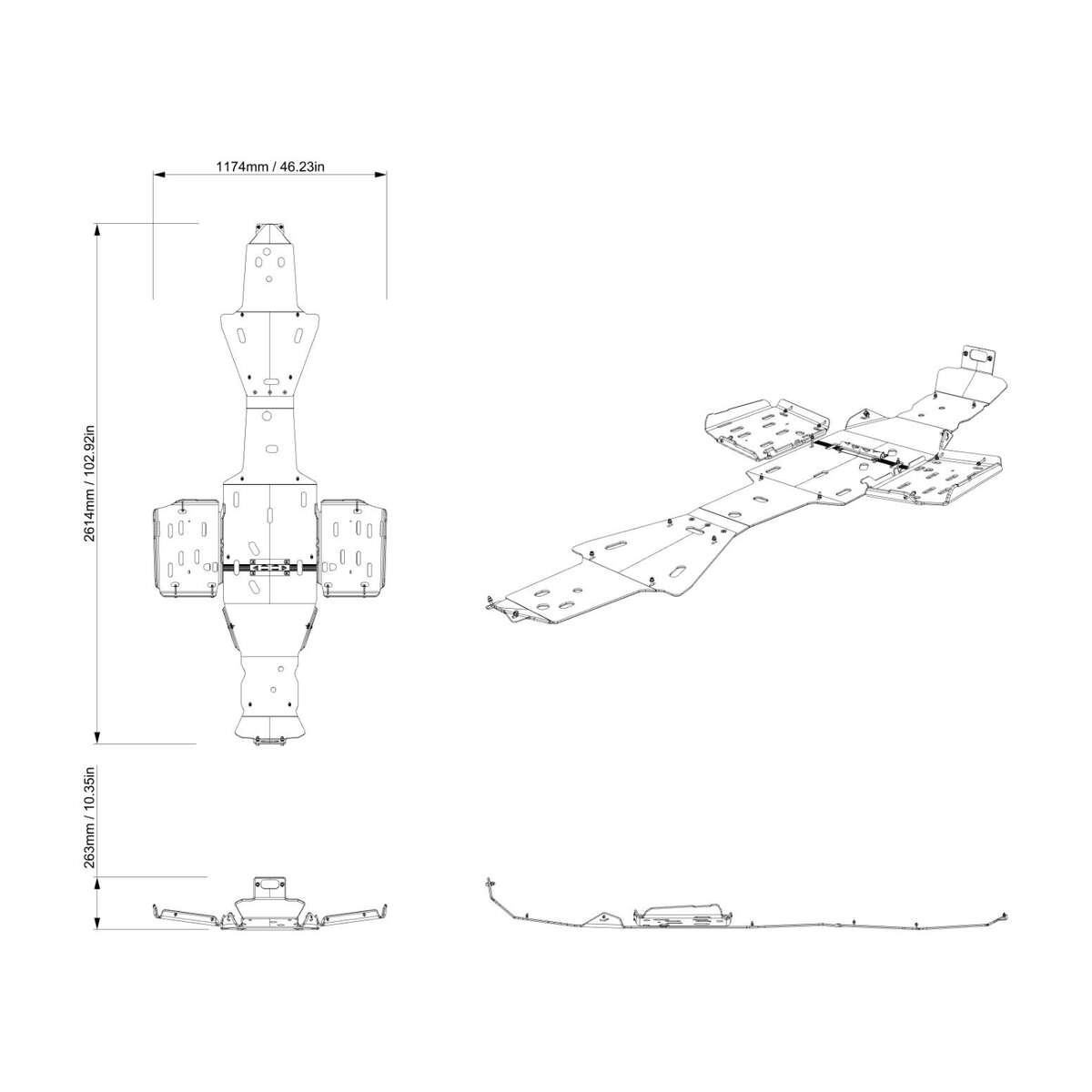 BRP Can-Am HMWPE Underbelly Plates - 715009339