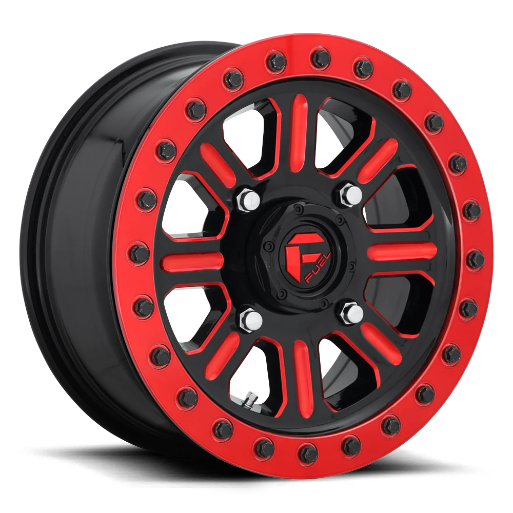 Fuel Hardline D911 Beadlock Gloss Black Candy Red