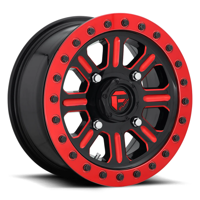 Fuel Hardline D911 Beadlock Gloss Black Candy Red