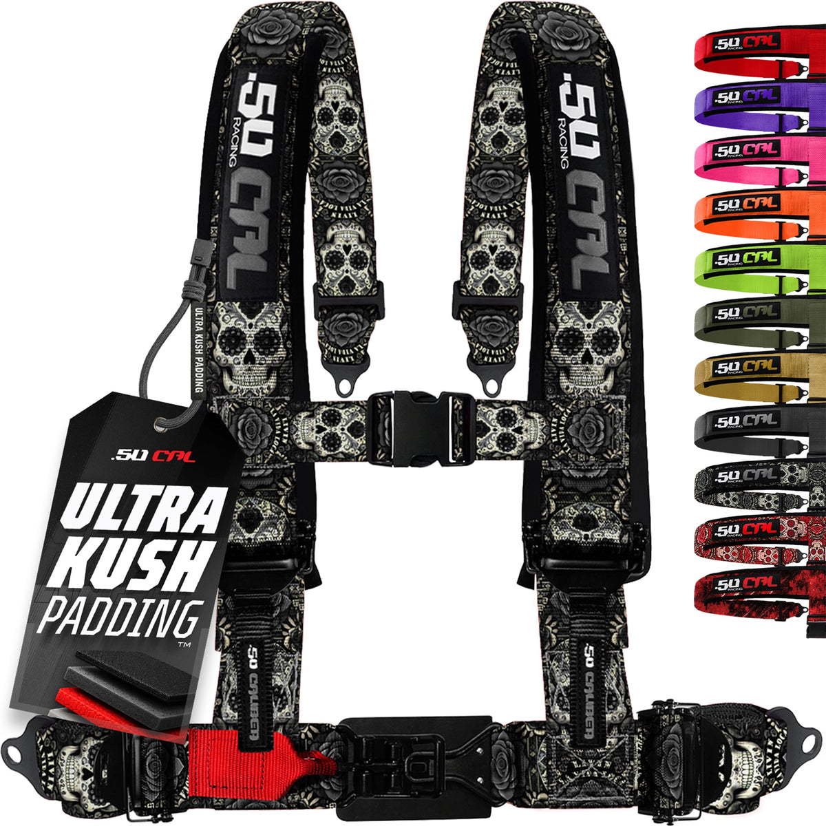 50 Cal 2" & 3" 4 point Harness - Elite Series Race Latch "EZ" Adjust Racing Harness