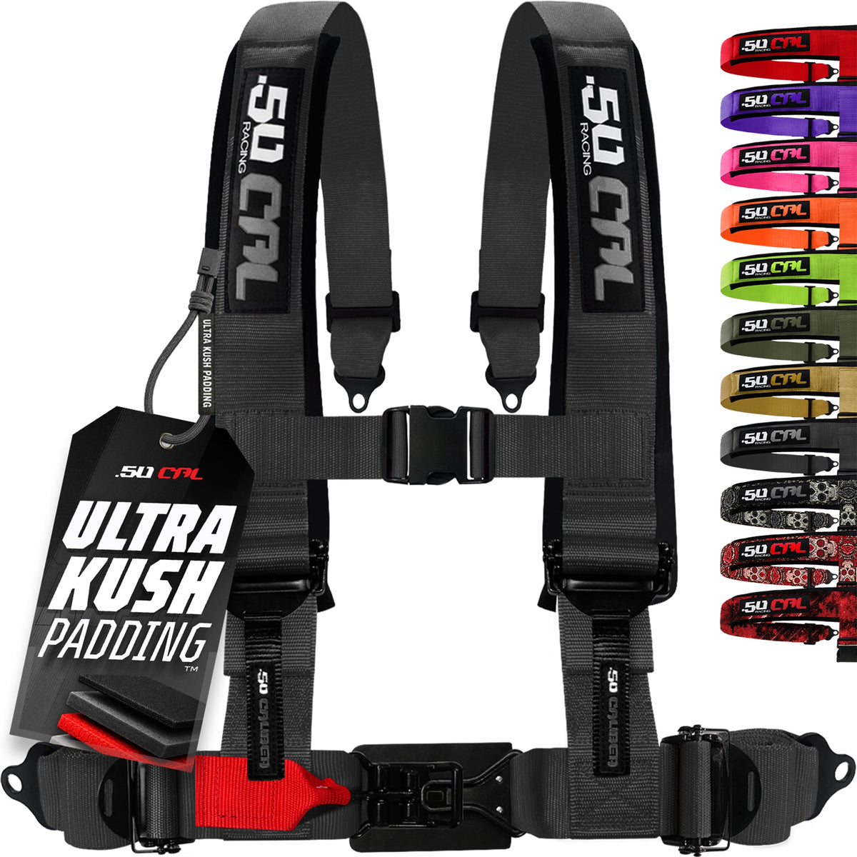 50 Cal 2" & 3" 4 point Harness - Elite Series Race Latch "EZ" Adjust Racing Harness