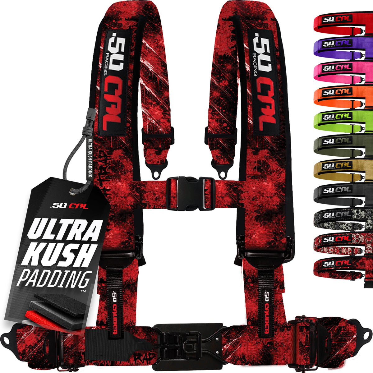 50 Cal 2" & 3" 4 point Harness - Elite Series Race Latch "EZ" Adjust Racing Harness