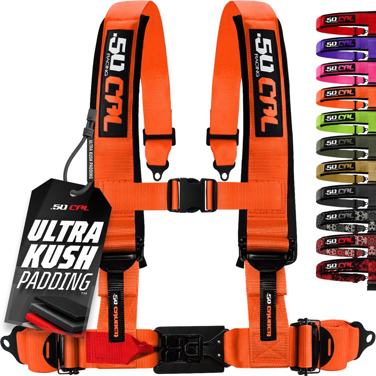 50 Cal 2" & 3" 4 point Harness - Elite Series Race Latch "EZ" Adjust Racing Harness