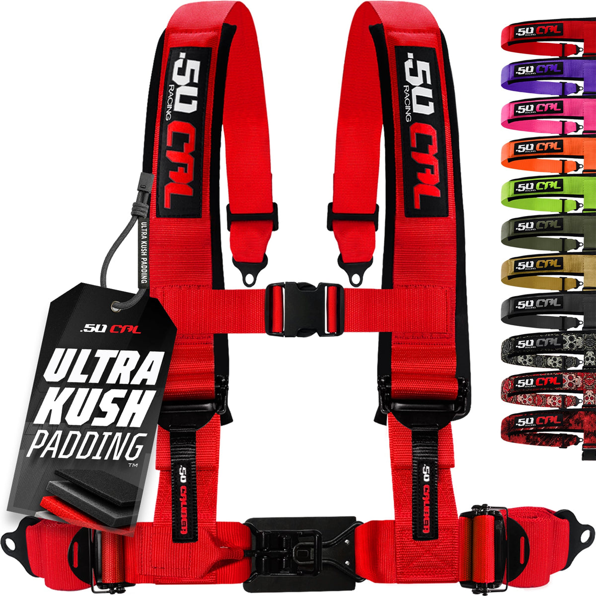 50 Cal 2" & 3" 4 point Harness - Elite Series Race Latch "EZ" Adjust Racing Harness