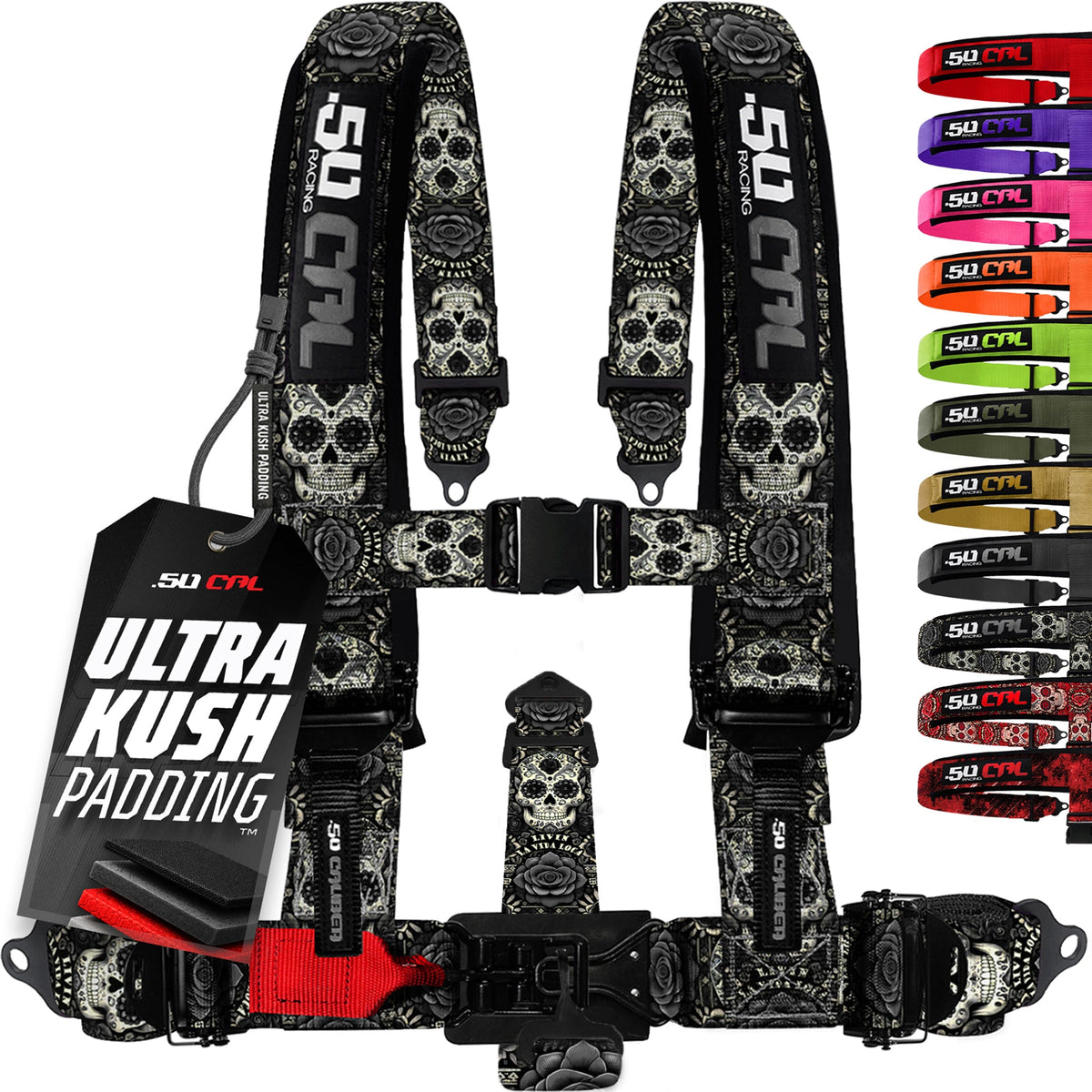 50 Cal 2" & 3" 4 point Harness - Elite Series Race Latch "EZ" Adjust Racing Harness