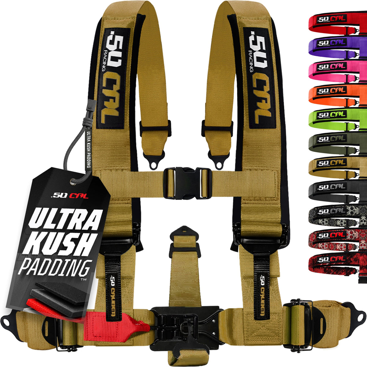 50 Cal 2" & 3" 4 point Harness - Elite Series Race Latch "EZ" Adjust Racing Harness