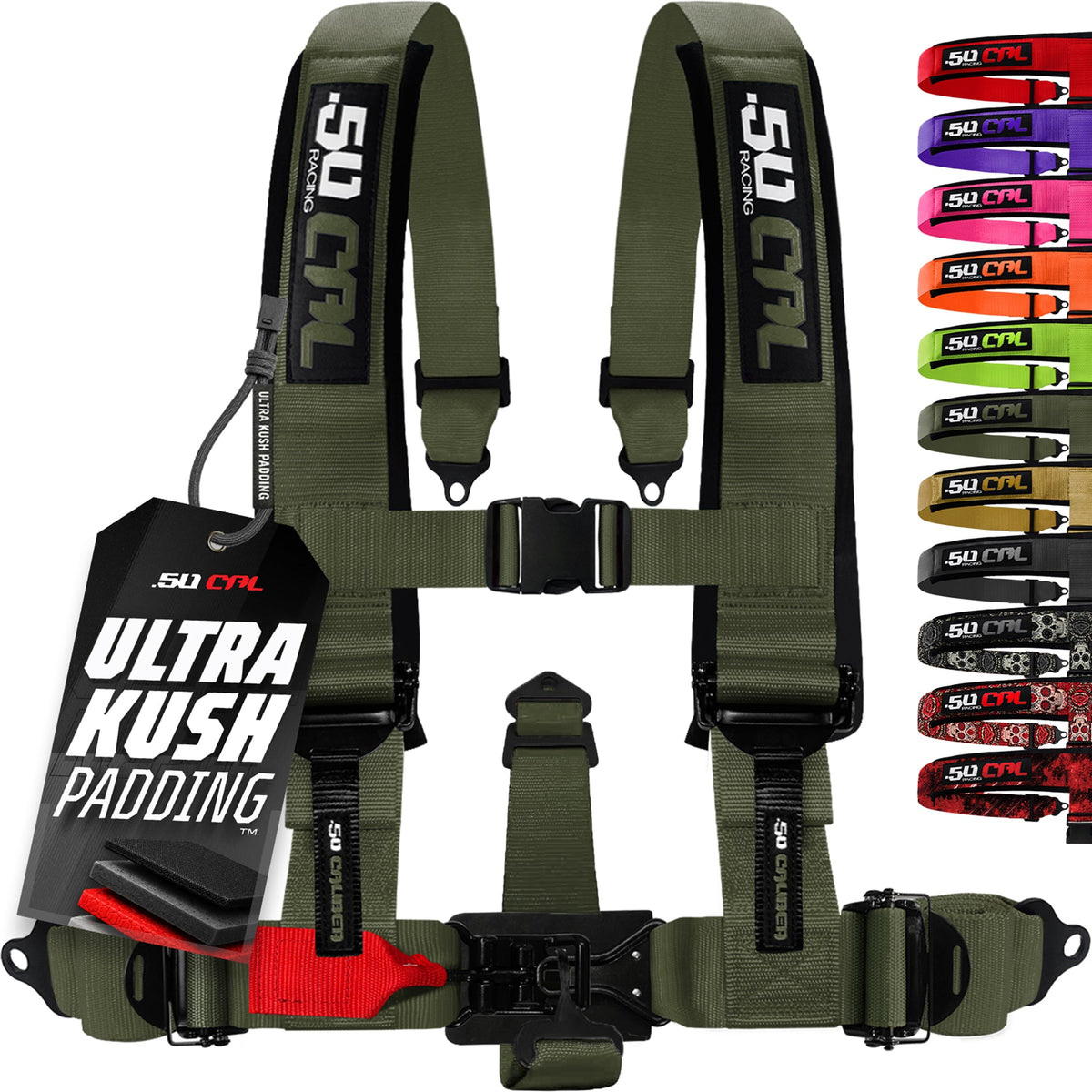 50 Cal 2" & 3" 4 point Harness - Elite Series Race Latch "EZ" Adjust Racing Harness