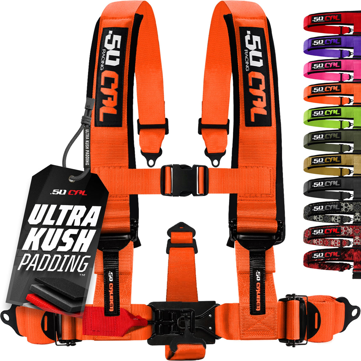 50 Cal 2" & 3" 4 point Harness - Elite Series Race Latch "EZ" Adjust Racing Harness