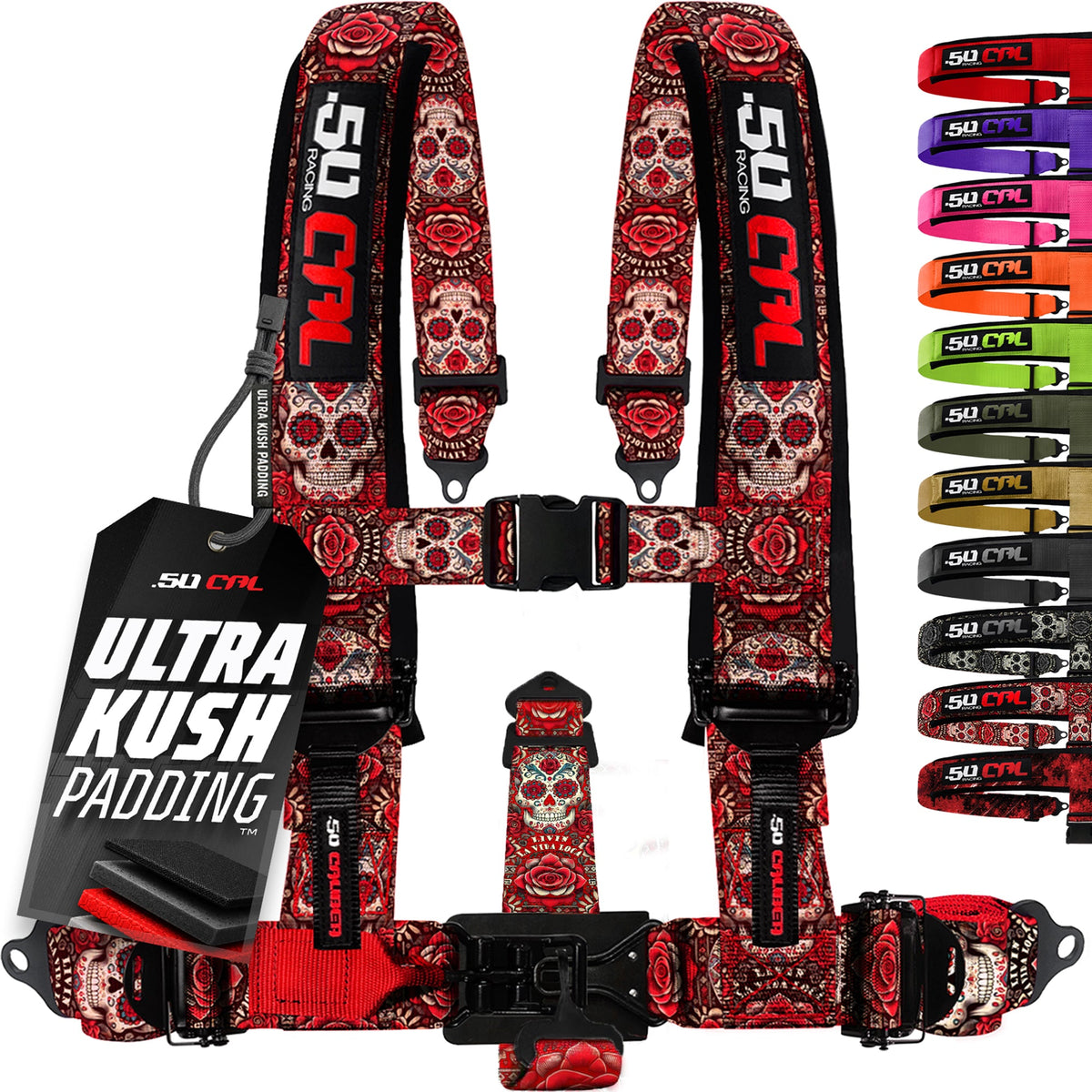 50 Cal 2" & 3" 4 point Harness - Elite Series Race Latch "EZ" Adjust Racing Harness