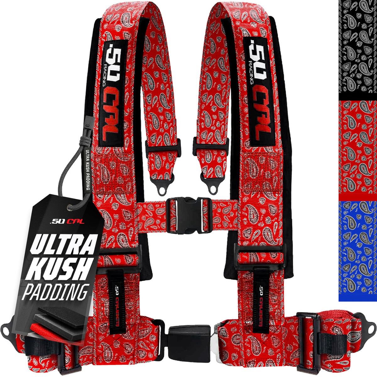 50 Cal Elite Series 2" & 3" 4 point Harness with push button release