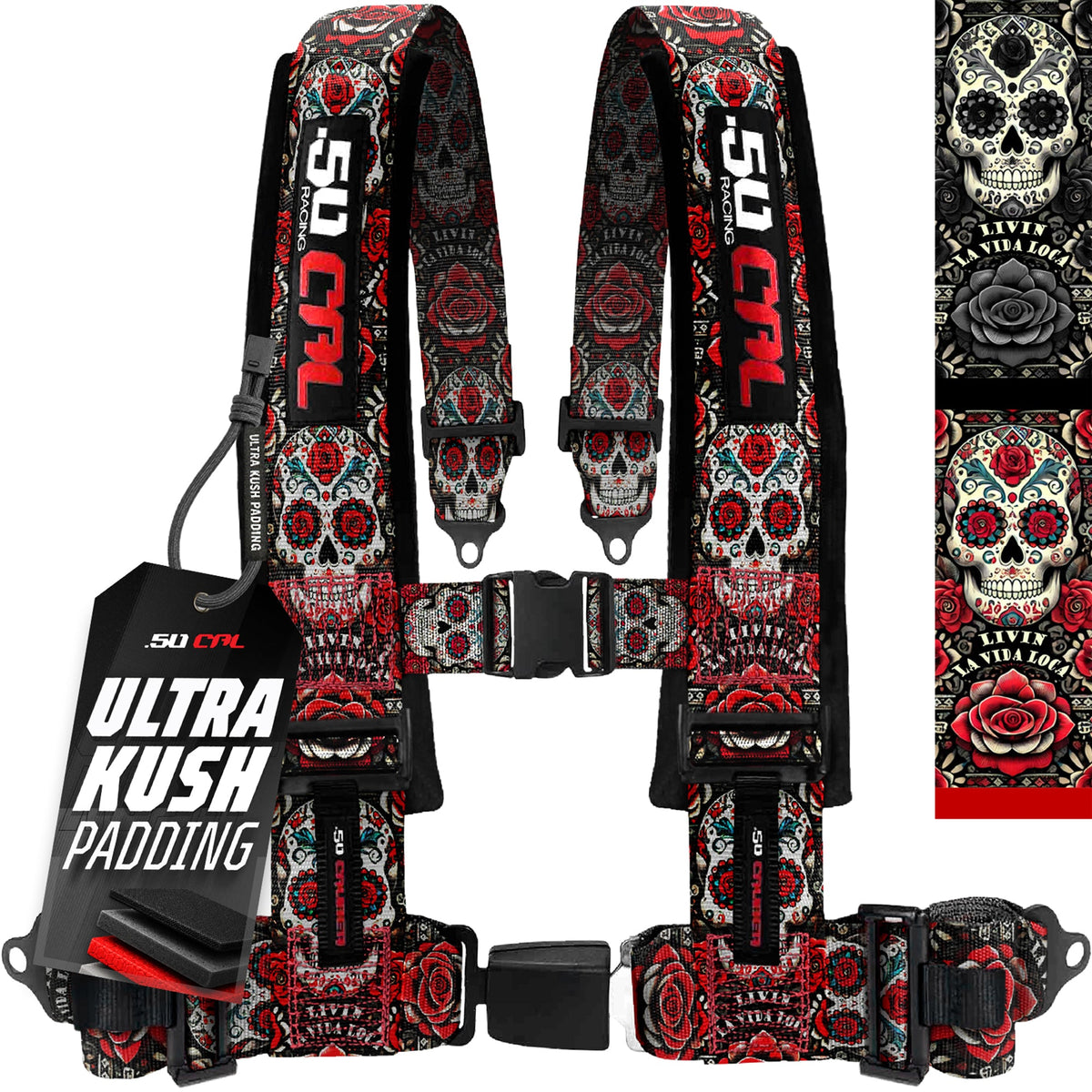 50 Cal Elite Series 2" & 3" 4 point Harness with push button release