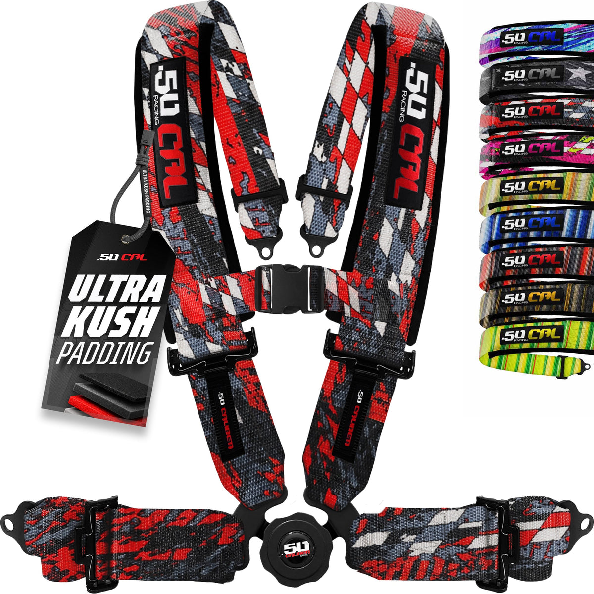 50 Cal 2" & 3" 4 point & 5 point Harness Camlock Racing Harness