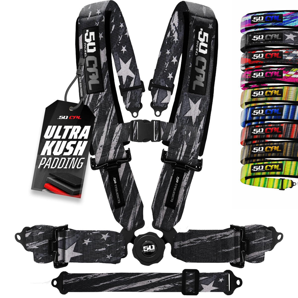 50 Cal 2" & 3" 4 point & 5 point Harness Camlock Racing Harness
