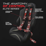 50 Cal Elite Series 2" & 3" 4 point Harness with push button release