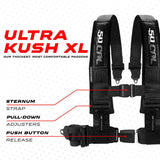 50 Cal Elite Series 2" & 3" 4 point Harness with push button release