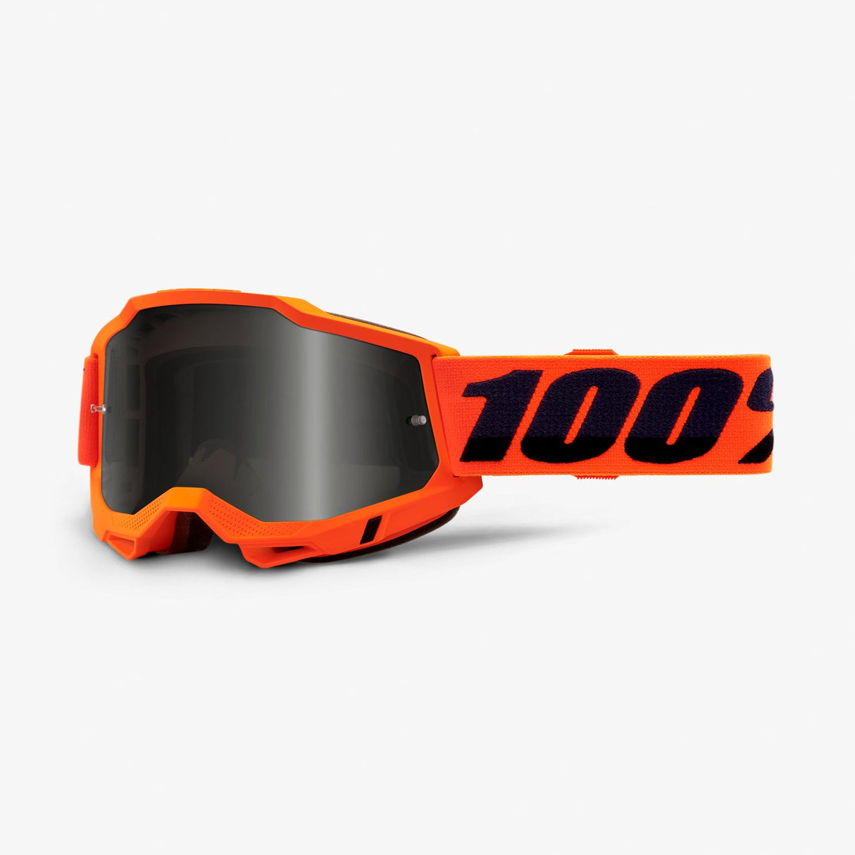 100% Accuri2 Sand Goggles Neon Orange Smoke Lens