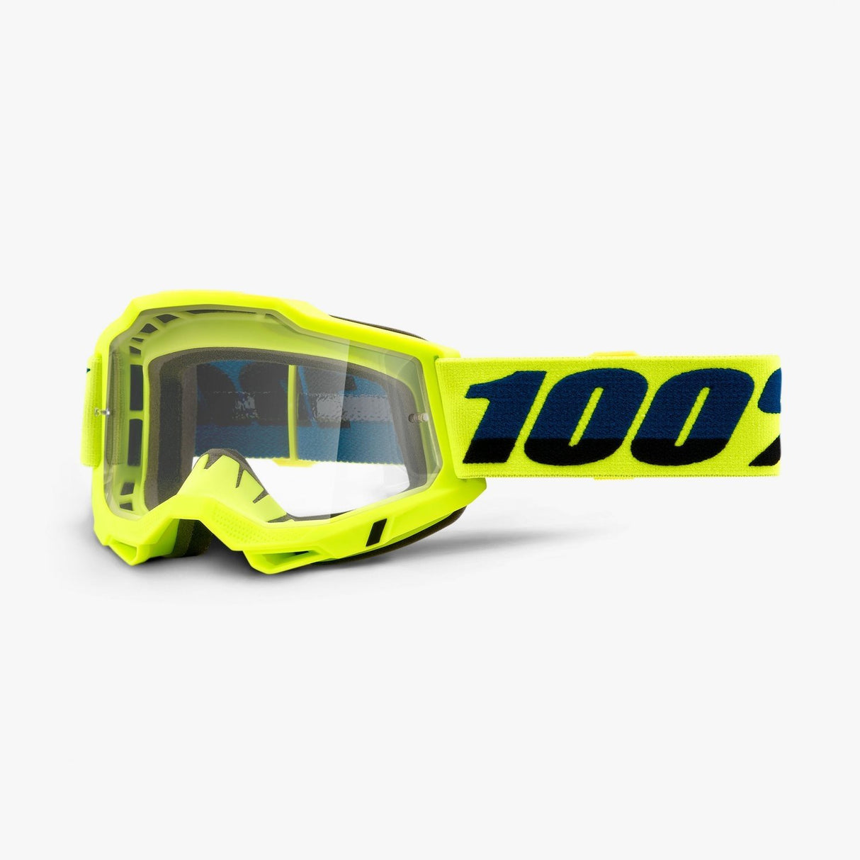 100% Accuri2 OTG Goggles Fluo Yellow Clear Lens